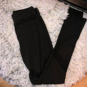 Black mesh striped leggings NEBBIA